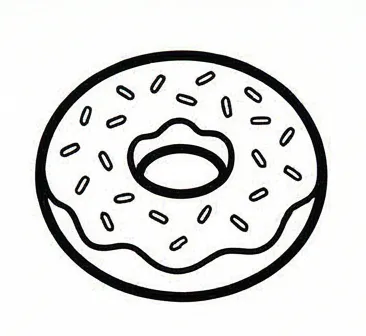 a black and white drawing of a dough 1.webp
